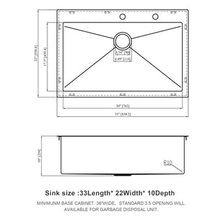Sunvega 16 Gauge Stainless Steel Topmount Kitchen Sink Basin with Sound Proof Coating