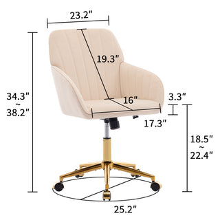 Sunvega Ergonomic Swivel Chair with Soft Memory Foam Cushion and Lumbar Support