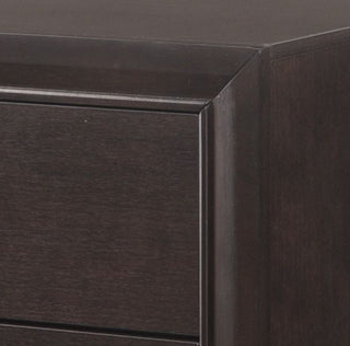 Sunvega Madison Espresso Finish Nightstand with 2 Large Storage Drawers and Wood Frame