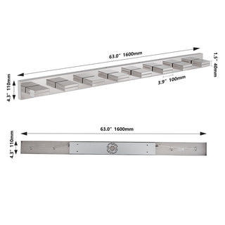 Sunvega Modern Chrome LED Vanity Light with 6 Geometric Lamp Heads for Bathroom Mirror