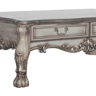 Sunvega Dresden Vintage Bone White Finish Nightstand with Two Spacious Felt-Lined Drawers