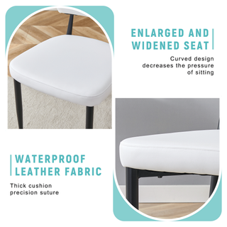 Sunvega Ergonomic Dining Chair with Curved Backrest for Comfortable Minimalist Design