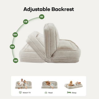 Sunvega Double Human Dog Bed Loveseat with 5 Adjustable Positions and Plump Pillow