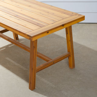 Sunvega Honey Eucalyptus Wooden Outdoor Dining Stool with Weather Resistant Finish