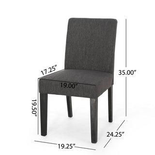 Sunvega Contemporary Upholstered Dining Chairs with Rubberwood Legs and Tapered Design
