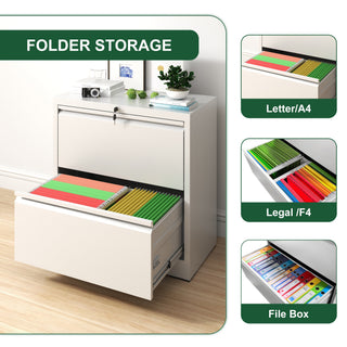Sunvega 5 Drawer Metal Vertical File Cabinet with Lock on Wheels for Home Office