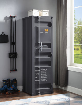 Sunvega Red 1-Door Wardrobe with Container Lock and Metal Shelf