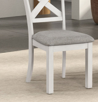 Sunvega Rustic White Oak Dining Table with Extendable Leaf Block Trestle Base