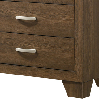 Sunvega Modern Oak Finish Dresser with Six Spacious Drawers for Bedroom