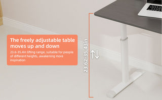 Sunvega Height Adjustable Hand Crank Sit Stand Home Office Desk for Study Room