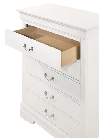 Sunvega Traditional Style Bedroom Chest with Carved Bases and Curved Mouldings