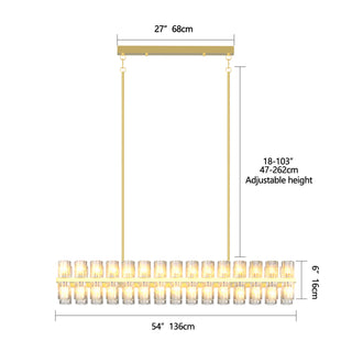 Sunvega Luxury Double Crystal Ring LED Chandelier Lighting for Modern Dining Room