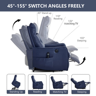 Sunvega Single Motor Power Lift Recliner Chair with Massage and Heat for Elderly