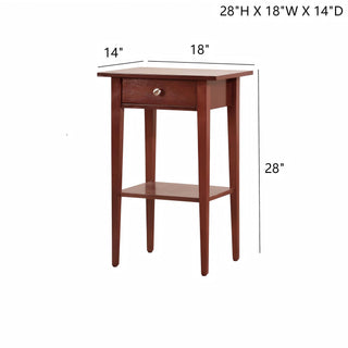 Sunvega Bright Pink Contemporary Nightstand with Durable Construction for Modern Decor