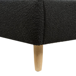 Sunvega King Upholstered Platform Bed with Curved Headboard in Oatmeal Chenille