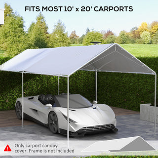 Sunvega Weather-Resistant Carport Replacement Canopy Cover with Ball Bungee Cords