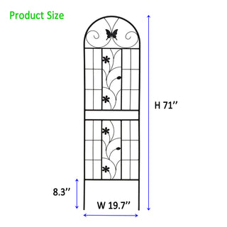 Sunvega 2 Pack 71" x 19.7" Metal Galvanized Rustproof Trellis for Climbing Plants