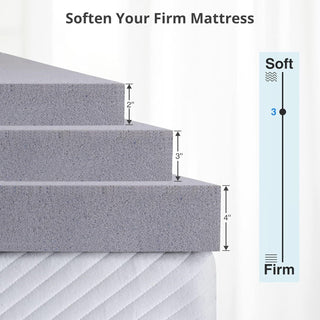 Sunvega King Size Cooling Gel Memory Foam Mattress Topper for Soft Pressure Relieving Sleep