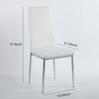 Sunvega Golden Legs and Black Seat Comfortable Durable Dining Chair Set of 4