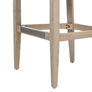 Sunvega 30.5" Modern Coastal Upholstered Barstool with Curved Back for Counter Height