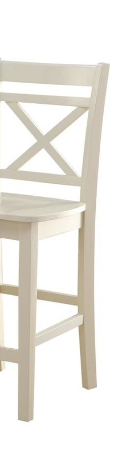 Sunvega Wooden Counter Height Table with 2 Drop Leaves and Stemware Storage Rack