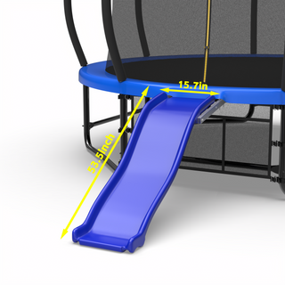 Sunvega Blue Outdoor Trampoline Slide for 8-16FT Trampolines with 110 lbs Capacity