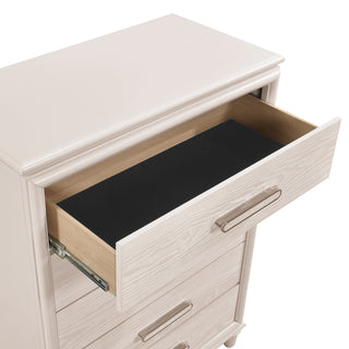 Sunvega Modern Glam Nightstand with USB Ports and Embossed Drawers Bedroom Cabinet