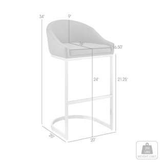 Sunvega Black Metal Counter Stool with Gray Faux Leather Upholstery