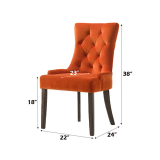 Sunvega Two-Tone Beige Fabric Side Chair with Reclaimed Gray Finish and Nailhead Trim
