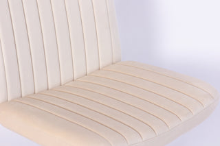 Sunvega Adjustable Ergonomic Armless Office Chair with Plush Linen Upholstery