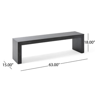 Sunvega Farmhouse Style Acacia Wood Dining Bench with Complementing Finish for Dining Room