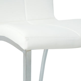 Sunvega Modern PU Upholstered Dining Chair with Electroplated Metal Legs Set of 4
