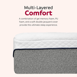 Sunvega Ultra Plush Medium Gel Memory Foam Mattress with Double Jacquard Cover