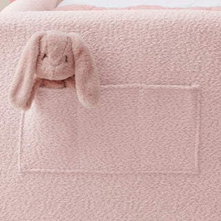 Sunvega Twin Size Upholstered Platform Bed with Cute Rabbit Ear Shaped Headboard