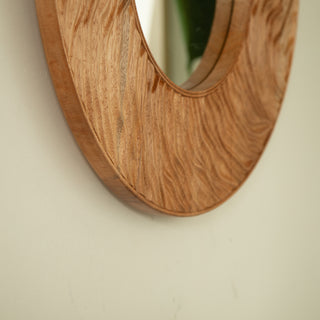 Sunvega Sunburst-Shaped PU Art Decorative Wall Mirror for Bathroom Bedroom