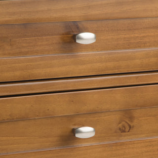 Sunvega Light Golden Brown Solid Wood Transitional Nightstand with Two Drawers