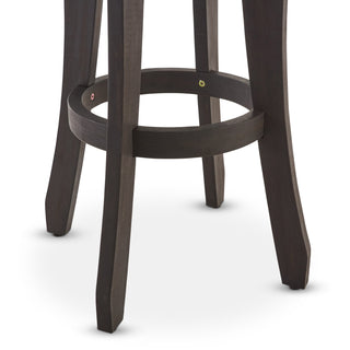 Sunvega Rustic Acacia Wood Barstool with Foot Rest for Outdoor Seating