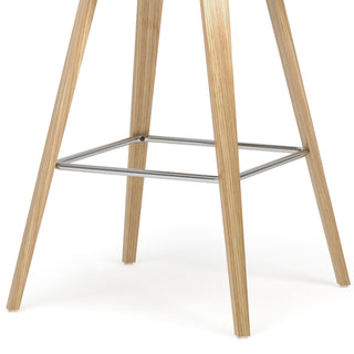 Sunvega Mid Century Modern Bentwood Counter Bar Stool Set of 2 with Faux Leather