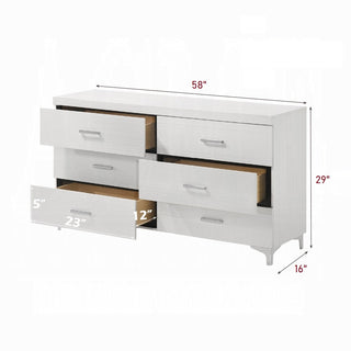 Sunvega Contemporary White Queen Size Platform Bed with LED Light Headboard