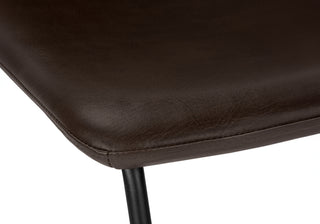 Sunvega Modern Brown Leather-Look Bar Height Chair for Standing Desks