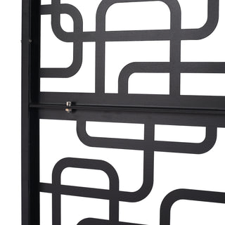 Sunvega 76" H x 48" W Freestanding Metal Privacy Screen for Deck Balcony Patio