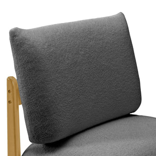 Sunvega Modern Solid Wood Leisure Chair with Soft Seat and Backrest for Living Room or Bedroom