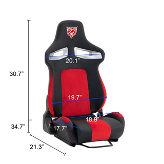 Sunvega Universal PVC Bucket Style Reclinable PU Leather Simulator Racing Seat