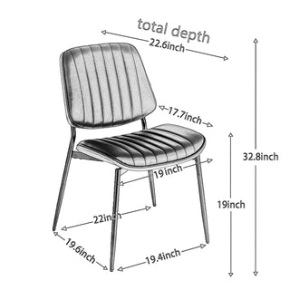 Sunvega Mid Century Modern Retro French Style Dining Chairs Set of 2 with Walnut Bentwood Back