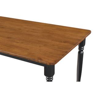 Sunvega Traditional Cottage Modern Farmhouse Rectangular Dining Table with Walnut Top