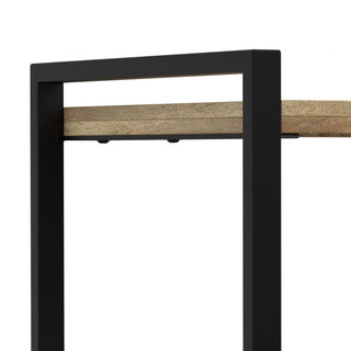 Sunvega Modern Industrial Bedside Table with Spacious Drawer and Metal Frame