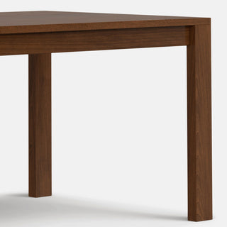 Sunvega Handcrafted Walnut Veneer Dining Table with Lacquer Finish for 6