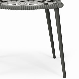 Sunvega Grey Outdoor Dining Chair Set of 2 with Weather-Resistant Polyester Cushions