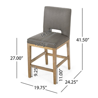Sunvega Modern Upholstered Bar Stools with Padded Seats for Kitchen Dining