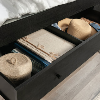 Sunvega Black Queen Size Storage Bed with Spacious Under-Bed Drawers